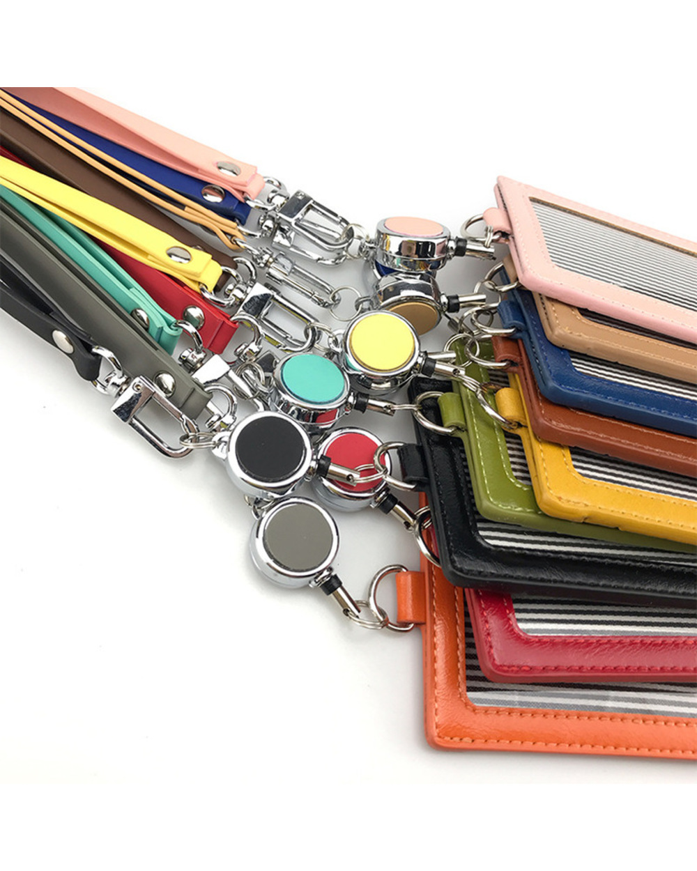 Retractable Lanyard Badges Holder With Hanging Rope Bank Id Card Holder For Office School Business Exhibition Supplies front-4