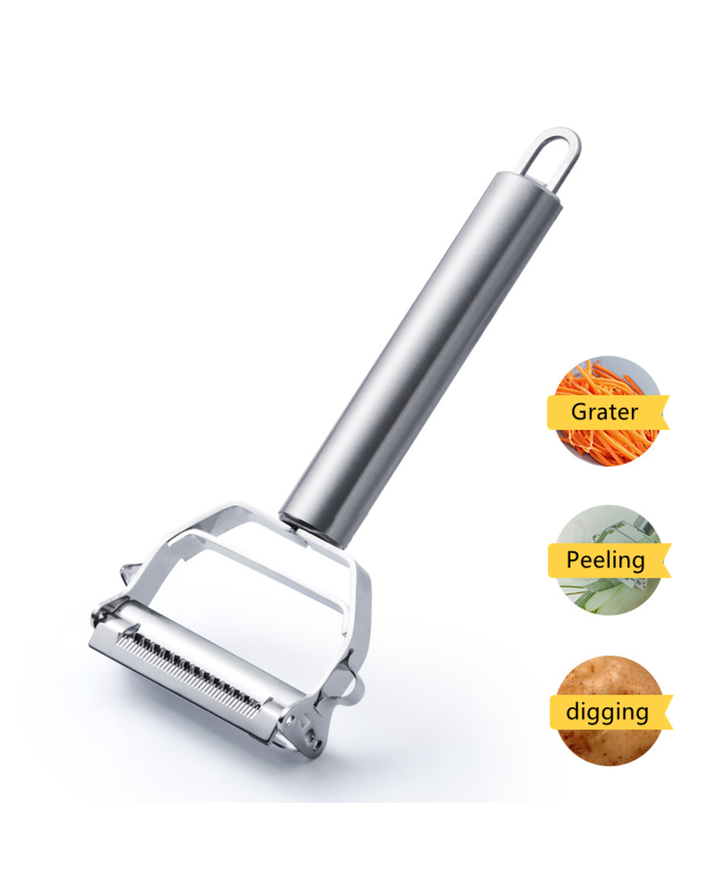 Multifunction Stainless Steel Fruit and Vegetable Grater Peeler front-0