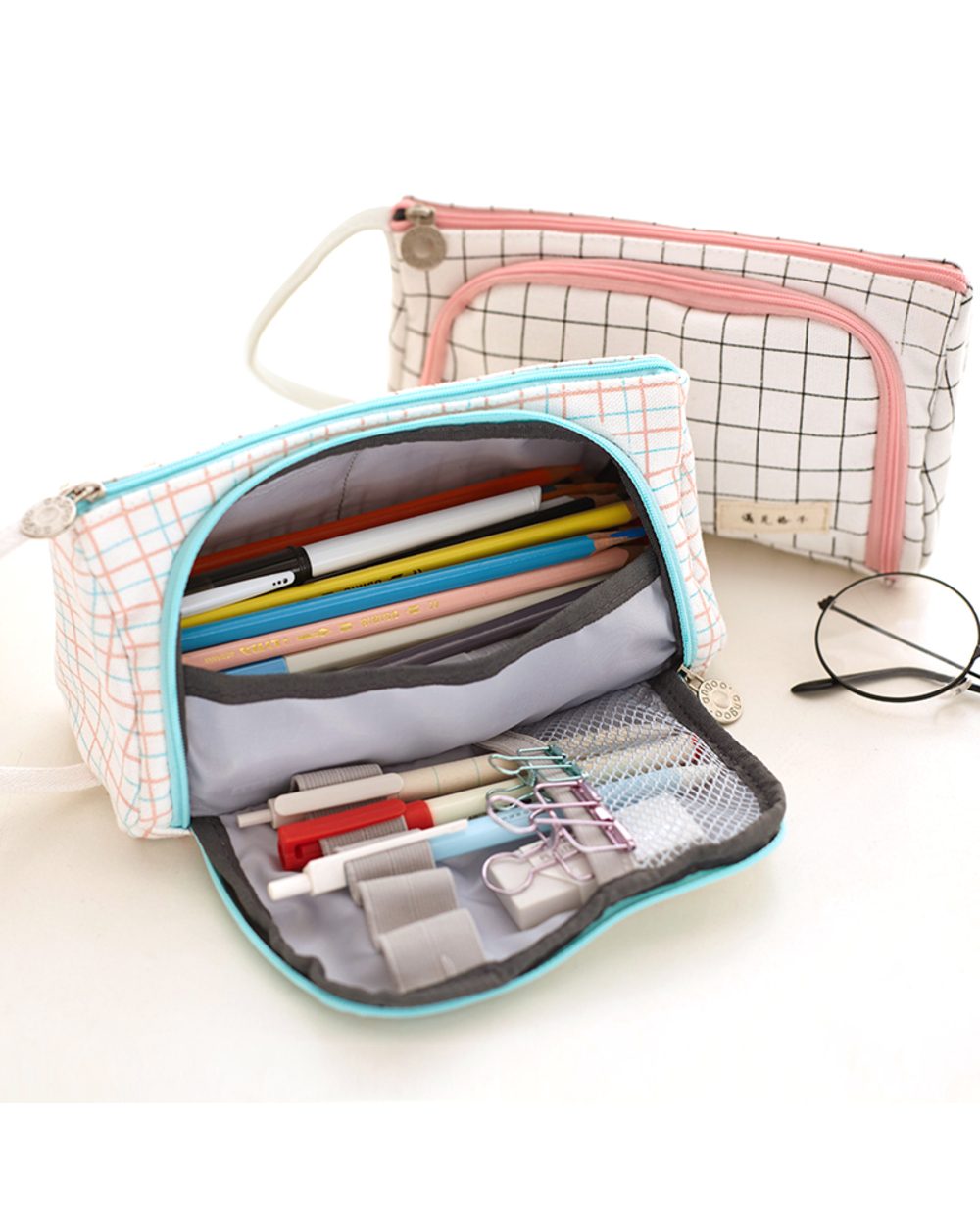 Lovely Pencil Case Kawaii Large Capacity Pencilcase School Pen Case Portable Pencil Bag Pencils Pouch School Pen Box St front-3