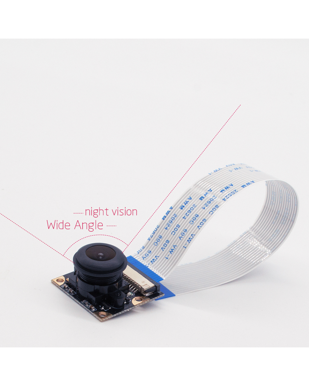 Raspberry Pi4b Ir Camera Night Vision Focal Adjustable 5Mp 1080P Fish Eye Wide Angle Camera Module Compatible With All front-2