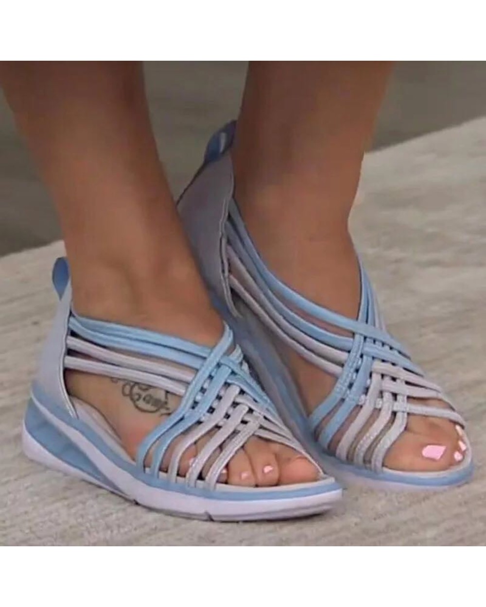 TOP TRENDING SUMMER SALE Water-Ready Elastic Sporty Step-In Sandal front-5