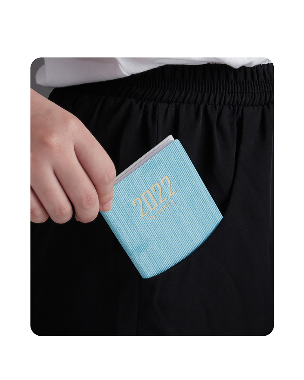2022 A7 Mini Notebook 365 Days Portable Pocket Notepad Daily Weekly Agenda Planner Notebooks Stationery Office School S front-3
