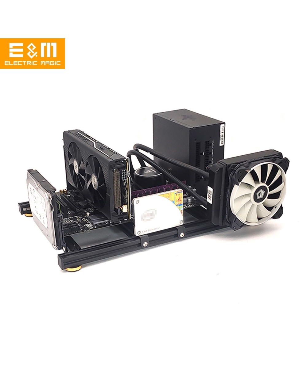 Itx Matx Atx Eatx Pc Test Bench Computer Open Frame Overclock Air Case Mini Aluminum Htpc Support Graphics Card front-0