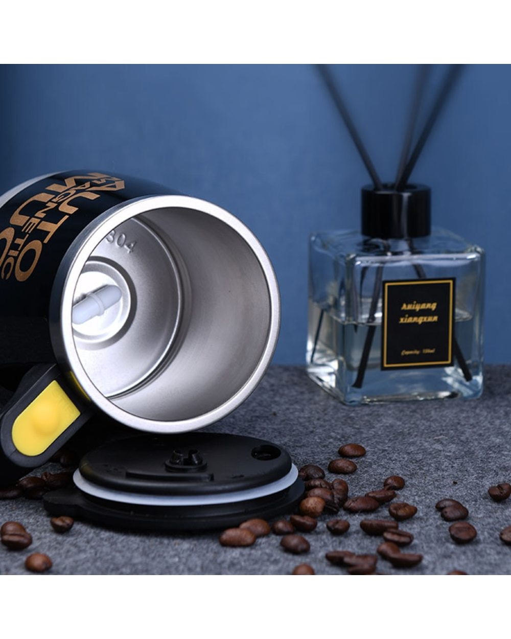 New Automatic Self Stirring Magnetic Mug Coffee Milk Mixing Cup Creative Blender Smart Mixer Thermal Cups front-3