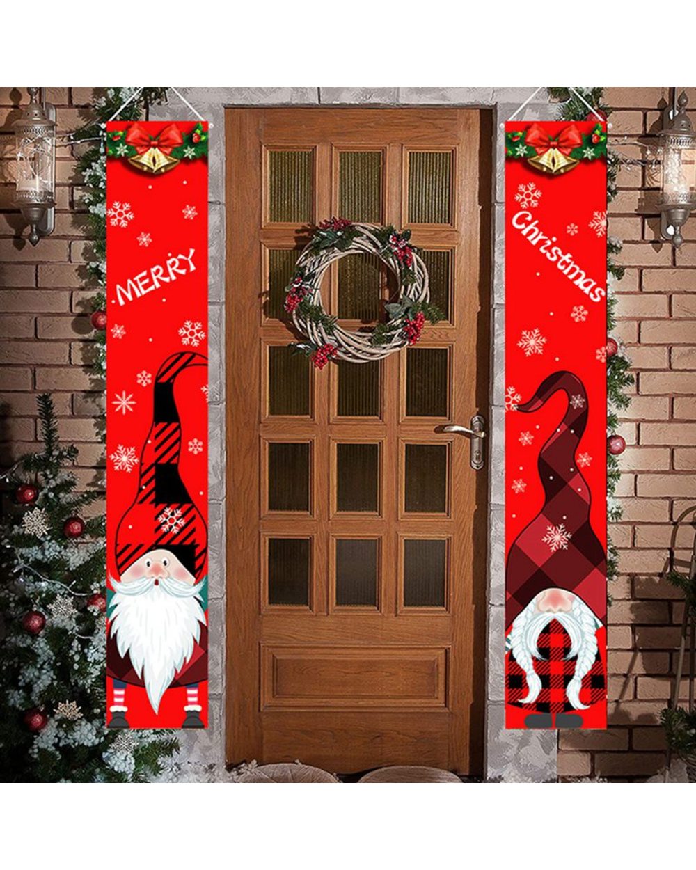 Christmas Door Decoration 2022 Merry Christmas Banner Decor for Home Hanging Christmas Ornament Happy New Year Gift 2022 front-4