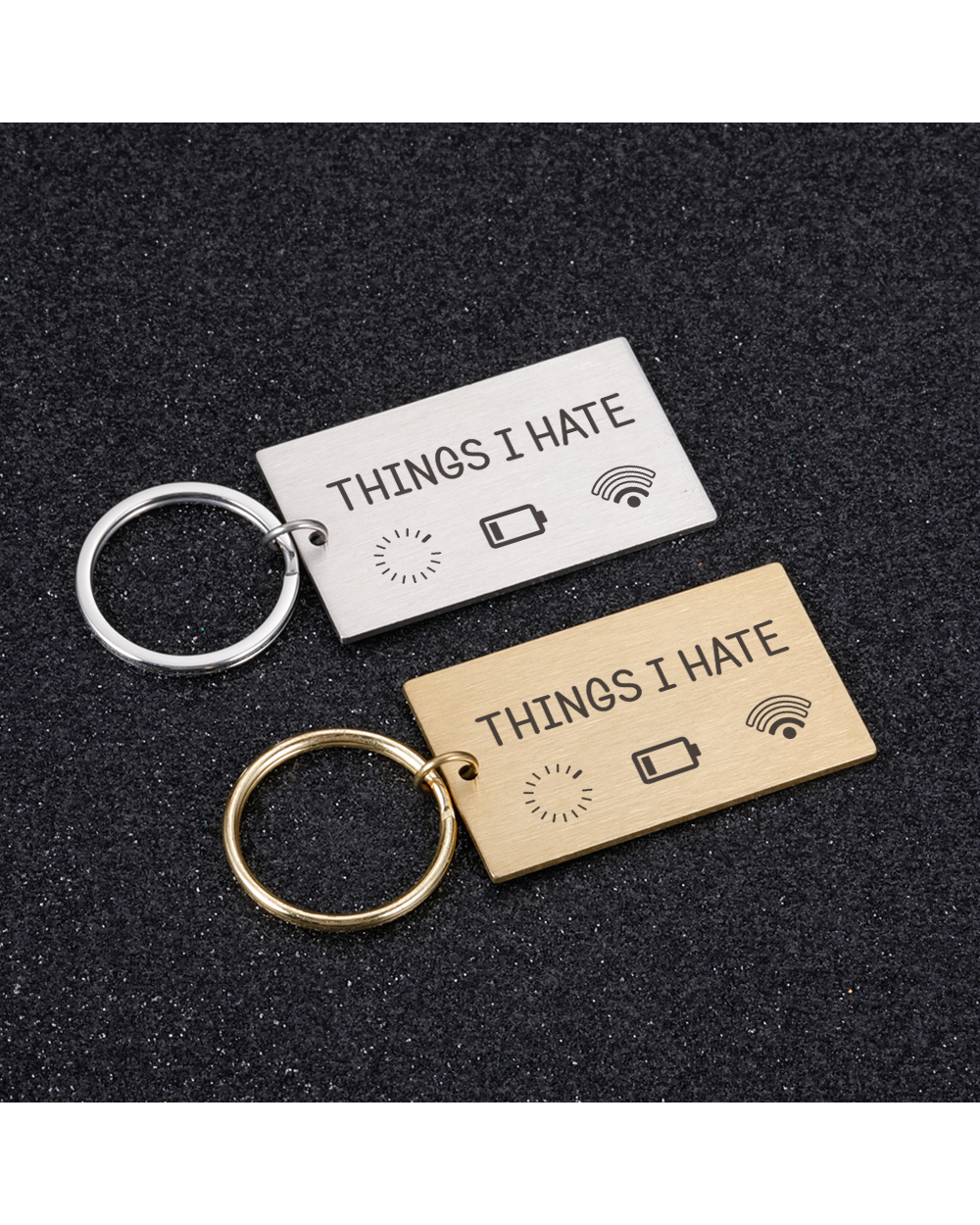 Funny Inspirational Keychain Best Friend Cute Keychain THINGS I HATE Car Key Chains Key Holder for Keys front-3