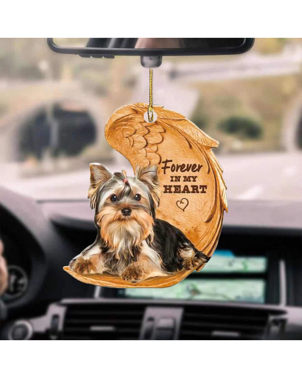 Cute Funny Dog Sleeping Angel Acrylic Wing Dog Hanging Ornament Cartoon Car Pendant Bag Keychain for Rear View front-3