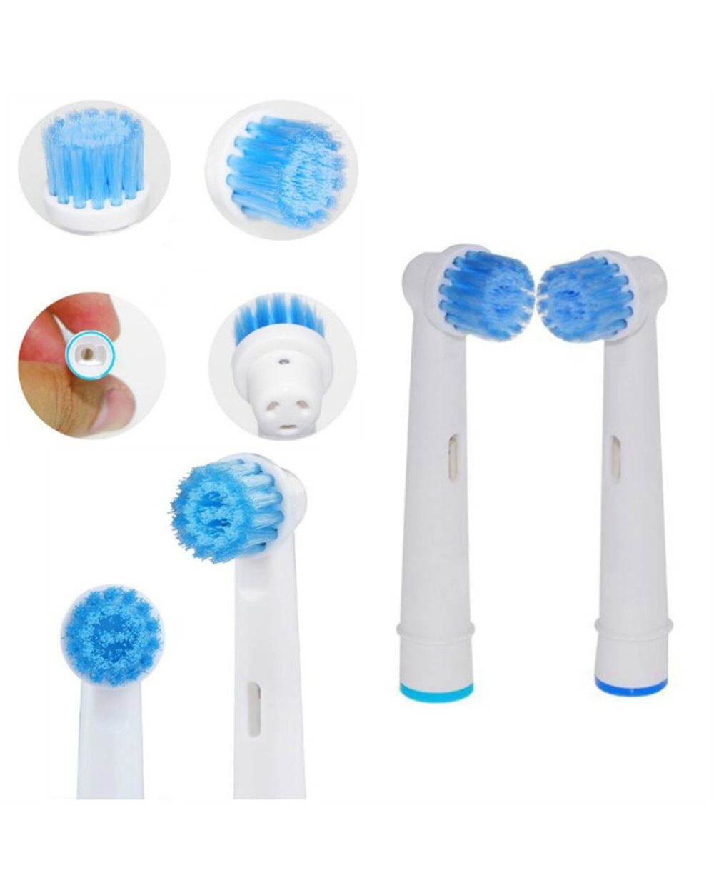 Vbatty 4Pcs Electric Toothbrush Heads Replacement For Oral B Sensitive Ebs-17A Oral Hygiene front-1