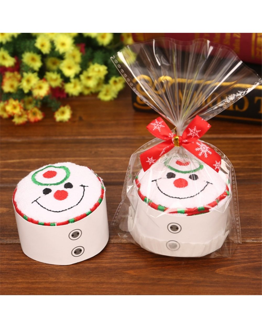 Christmas Gift Cupcake Cotton Towel Natal New Year Christmas Towel Dinner Decor Christmas Decorations for Home front-1