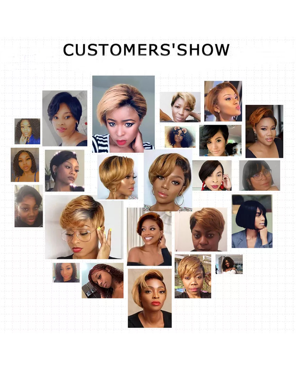 Short Pixie Lace Wigs Pixie Cut Wig Straight Brazilian Remy Hair 150 Density Machine Made Human Hair Wigs For Women front-5