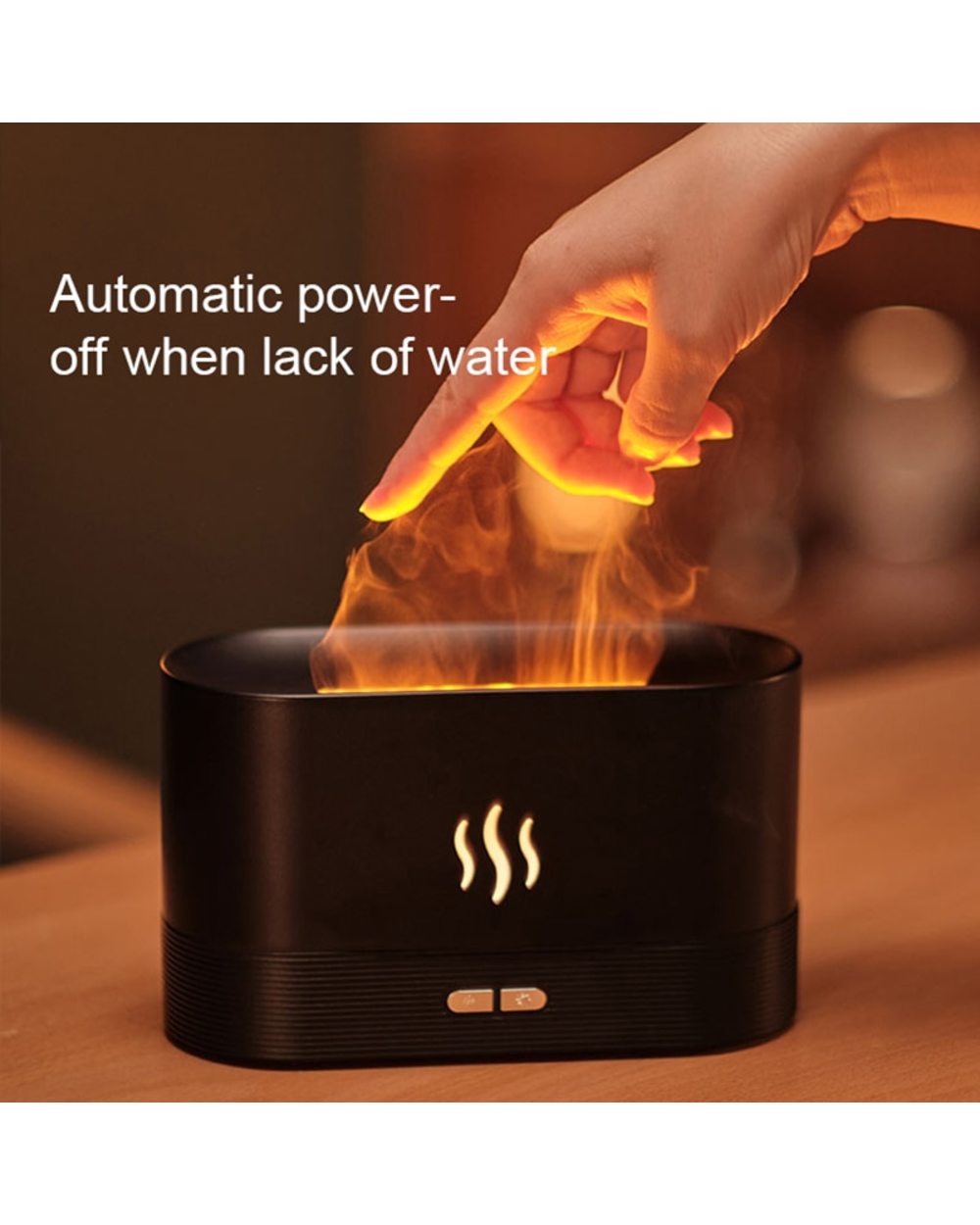 Kinscoter Flame Air Humidifier Fragrant Essential Oil Aroma Diffuser Aromatherapy Machine For Home Yoga front-1