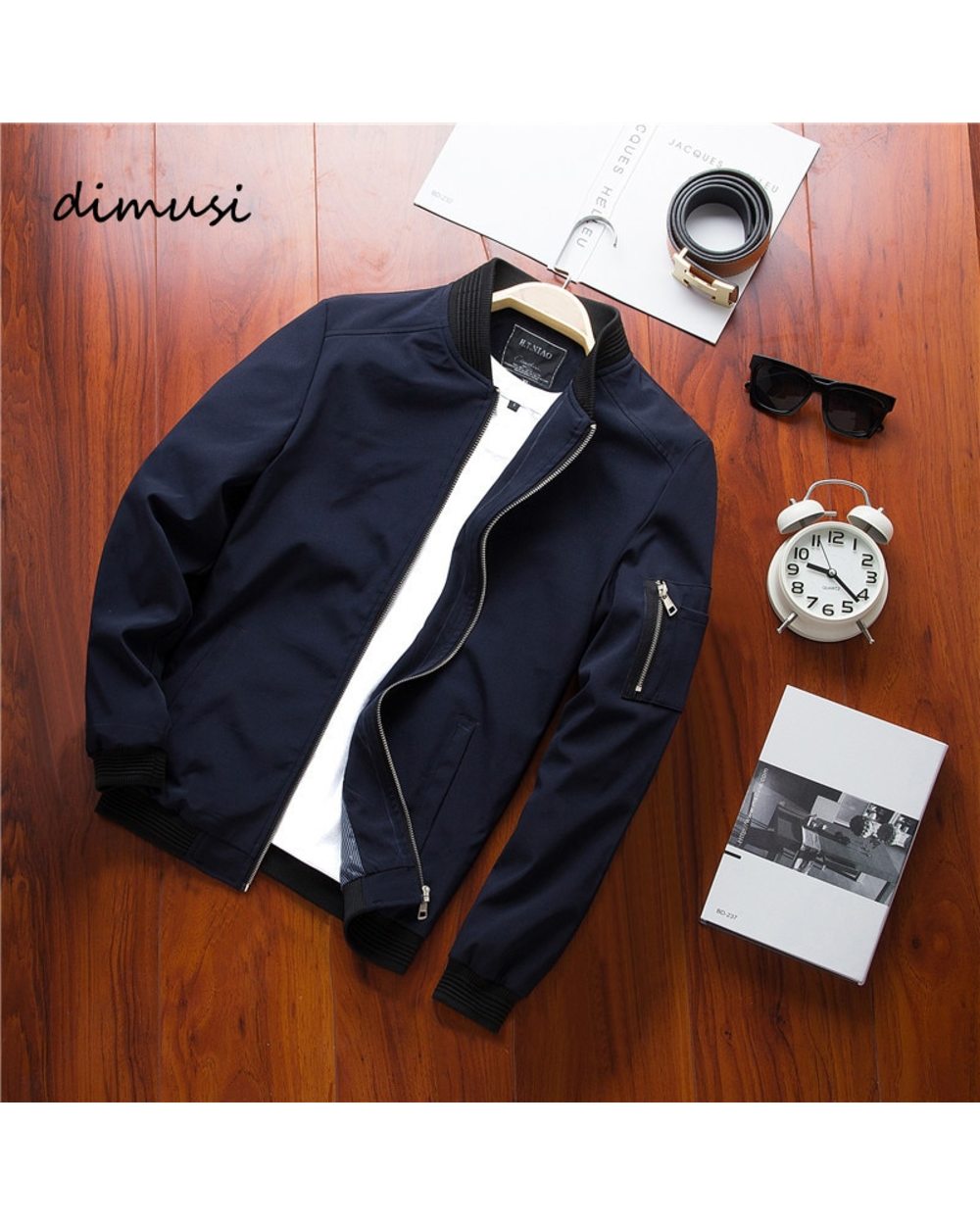 Bomber Zipper Jacket Male Casual Streetwear Hip Hop Slim Fit Pilot Baseball Coats Men Clothing Plus Size 4XL front-3