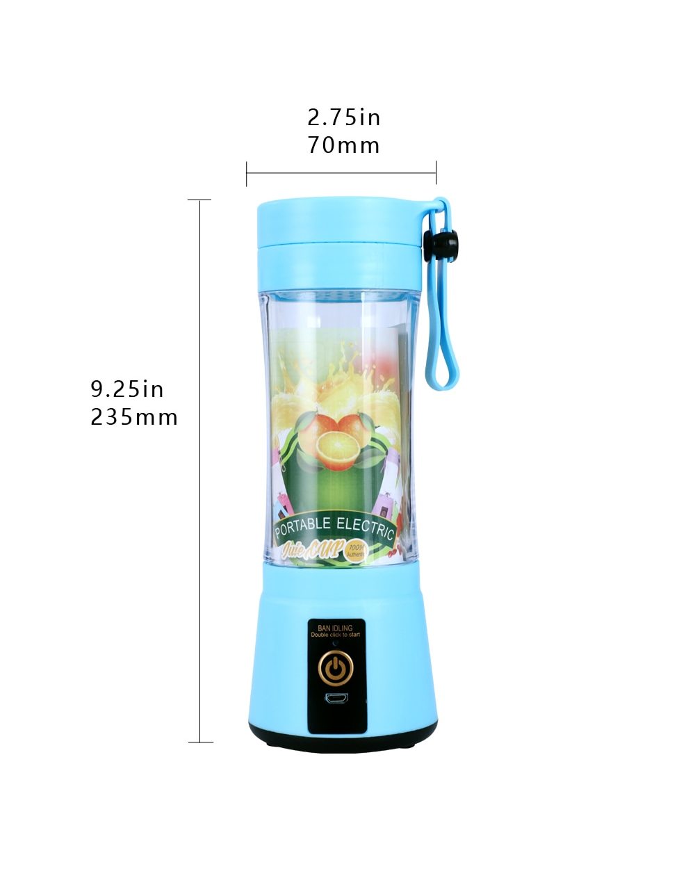 Portable Blender With Usb Rechargeable Mini Fruit Juice Mixer Personal Blender For Smoothies And Shakes Fruit Juice Mil front-5