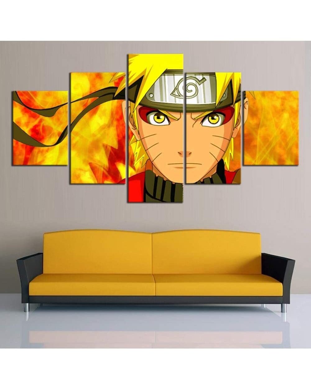 Anime Manga Prints Figure Ninja Modular Picture Print Anime 5 Panel Canvas Art Wall Decor front-0