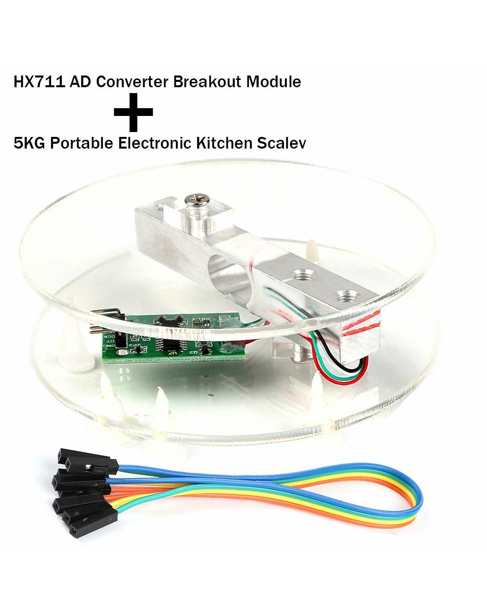Digital Load Cell Weight Sensor Hx711 Ad Converter Breakout Module 5Kg 10Kg Portable Electronic Kitchen Scale For Ardui front-0