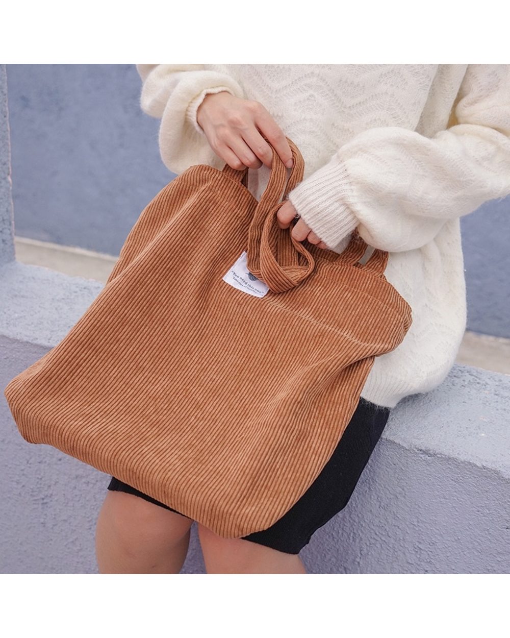 Corduroy Shopping Bag front-0