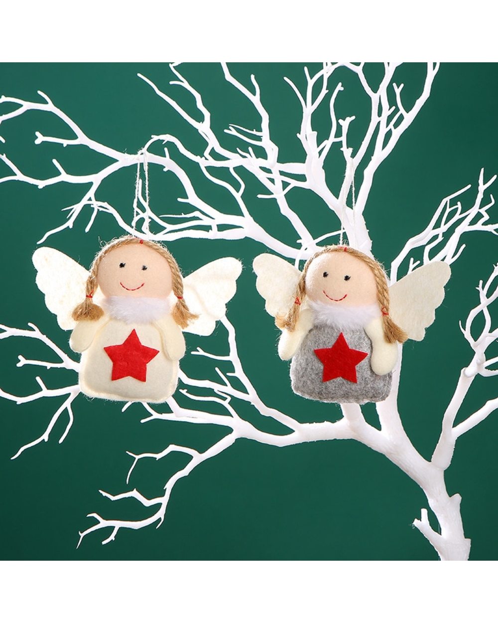 New Year Christmas Tree Decoration Pendant Christmas Cute Cloth Art Little Angel Doll Desktop Window Creative Ornaments front-3