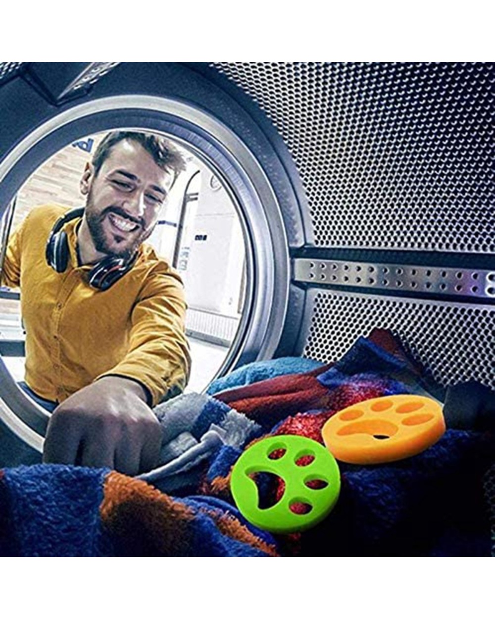 1/2/4/6Pcs Pet Fur Catcher Reusable Washing Machine Hair Remover Filtering Ball Cleaning Laundry Accries Reusable front-4
