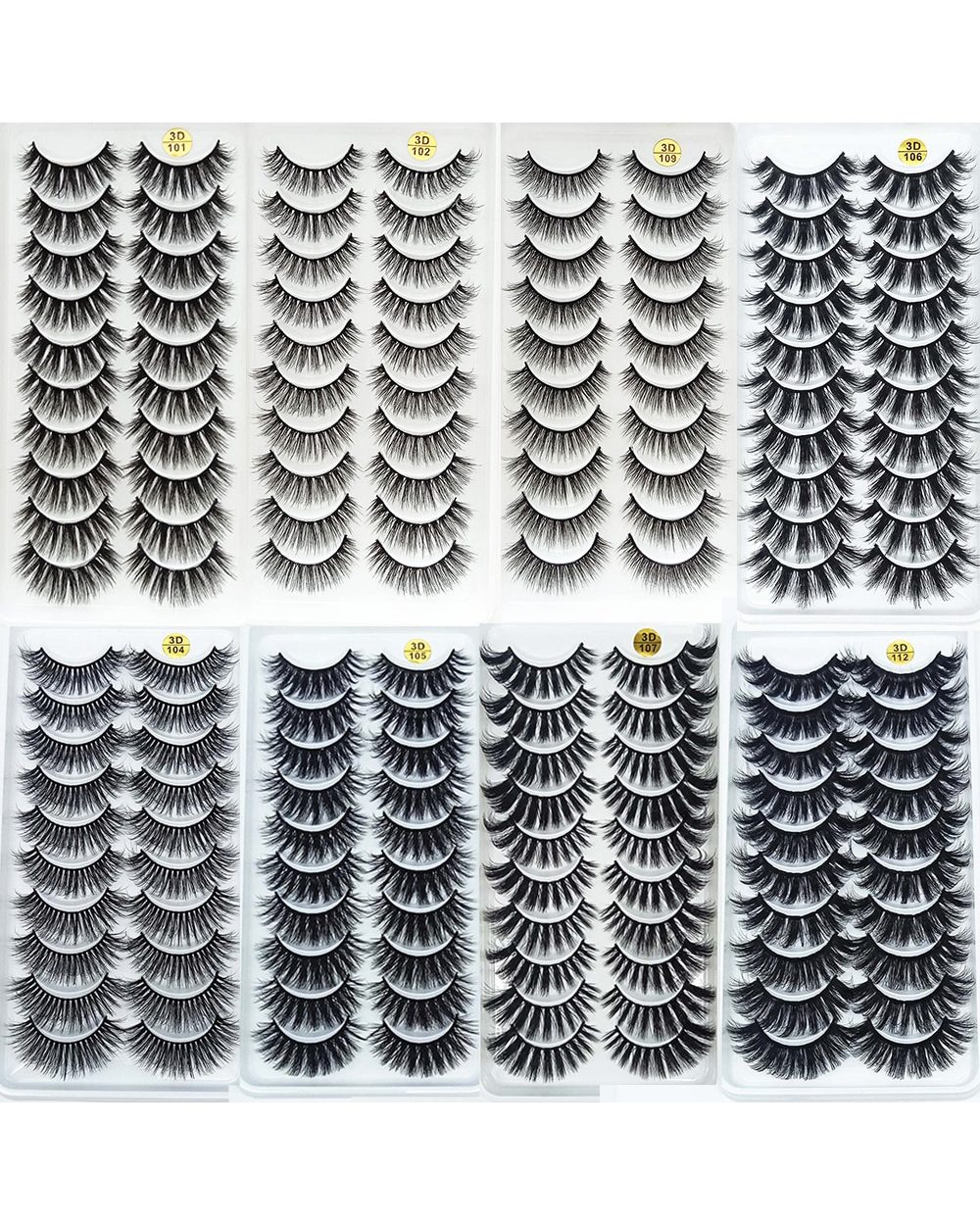 5/10Pairs Natural Eyelashes front-0