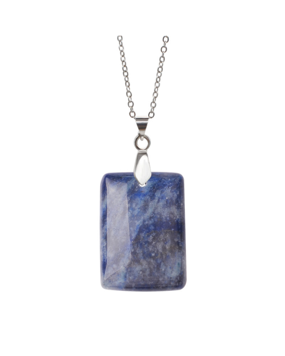Natural Quartz Stone Necklace Rectangle Red Jaspers Green Blue Aventurine Crystal Pendant Collier Ras Du Cou Femme 2017 front-4