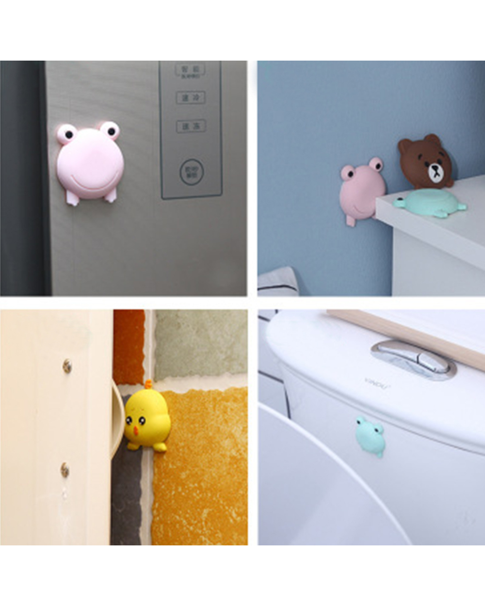 Cute Cartoon Lock Protective Pad Door Crash Pad Wall Protector Door Stopper Doorknob Rubber Pad Savor Shockproof Crash front-3