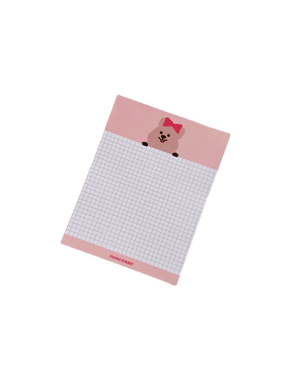 50 Sheets Ins Cartoon Bear Grid Non Sticky Memo Pad Journal Note Diy Decoration School Supplies Stationery Planner Memo front-4
