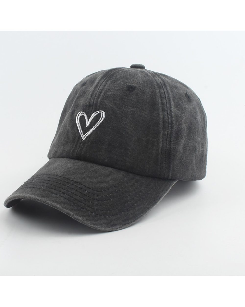 Fashion Outdoor Sport Baseball Caps For Men Women Love Heart Embroidery Snapback Cap Washed Cotton Dad Hat front-4