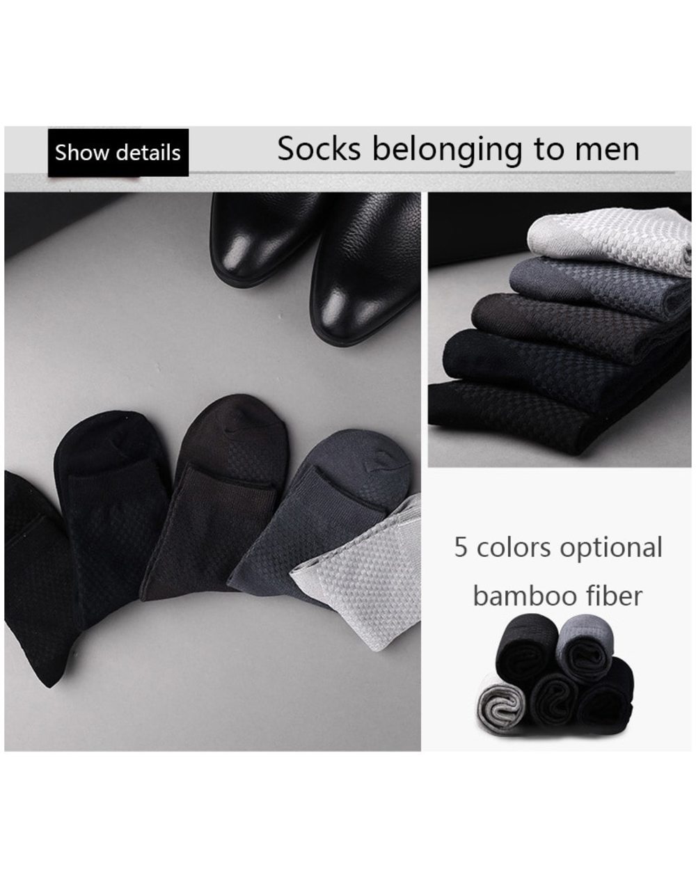 High Quality Combo 10 pairs of men's socks Fiber Socks Men Breathable Compression Long front-1