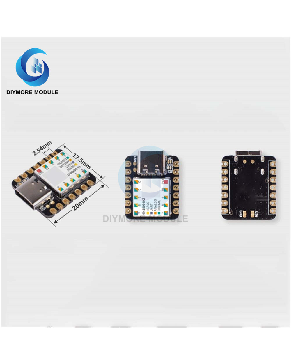 Type-C Seeeduino Xiao Microcontroller Samd21 Cortex M0+ Nano 48Mhz Spi I2c Interface For Arduino Ide/Iot System Develop front-2