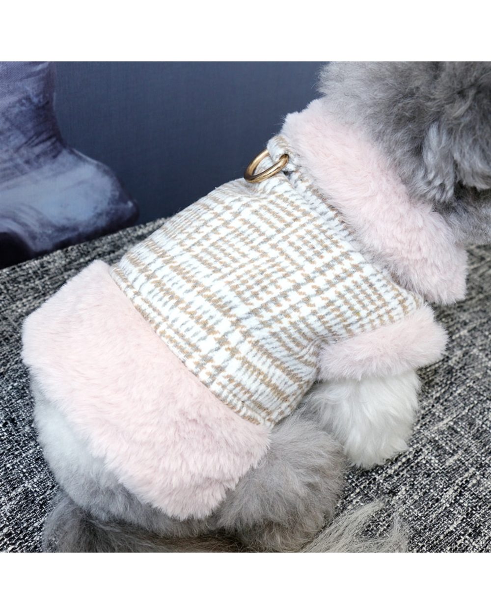 Autumn and winter thickened warm dog coat pet clothes Bichon Pomeranian Teddy Schnauzer small dog clothes front-5