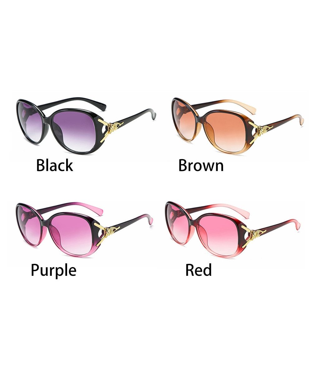 Sunglasses Ladies Anti-Ultraviolet Jade Crystal Texture Sun Glasses Gradient Black Outdoor Sunglasses Oculos Sol Femini front-4