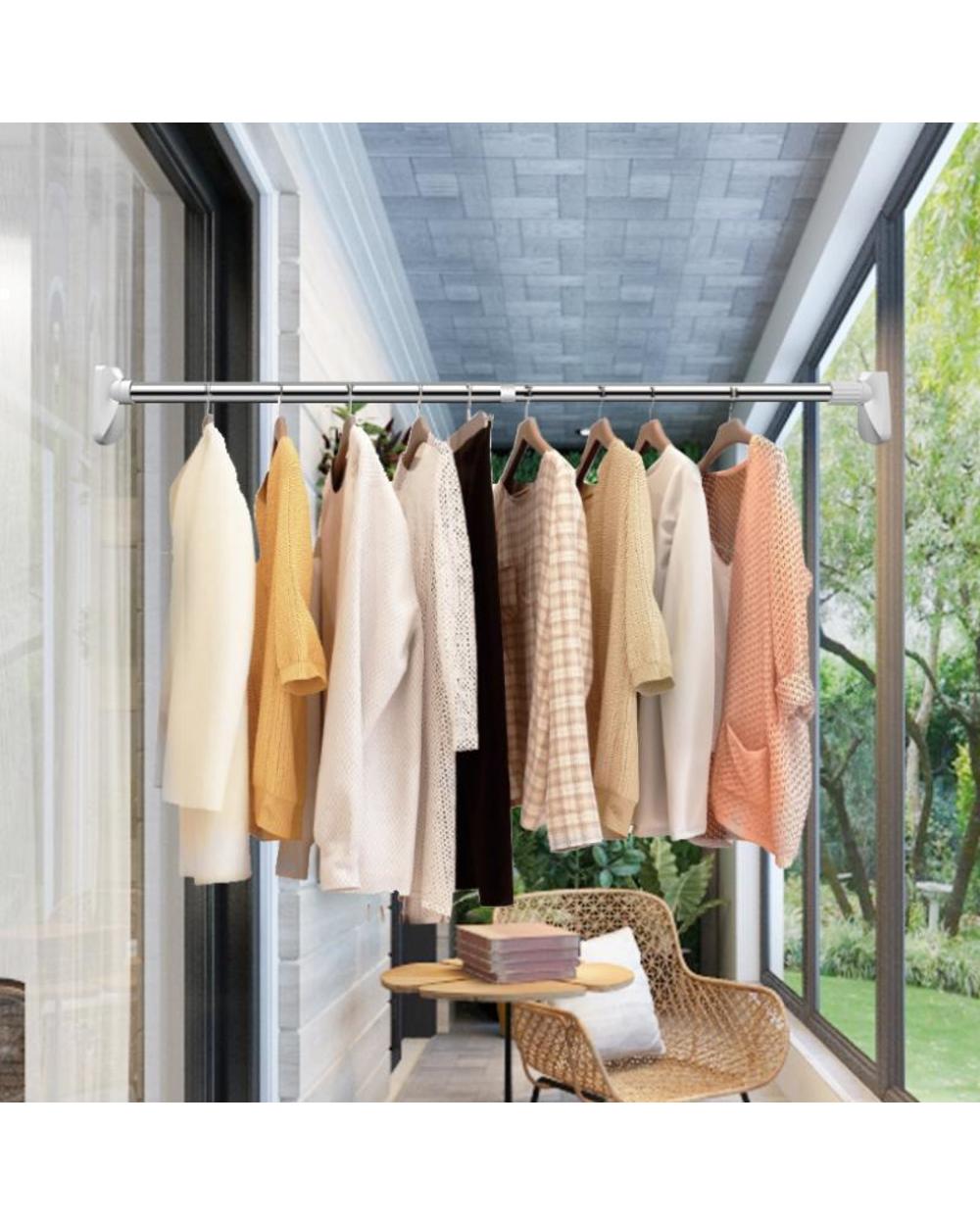 Telescopic Clothing Rod Adjustable Telescoping Shower Curtain Rods And