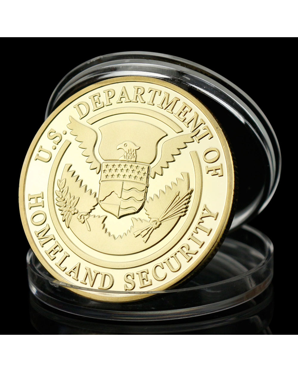 CBP Souvenir Border Patrol US Department of Homeland Security Collection Art Commemorative Coin Gold Plated front-1