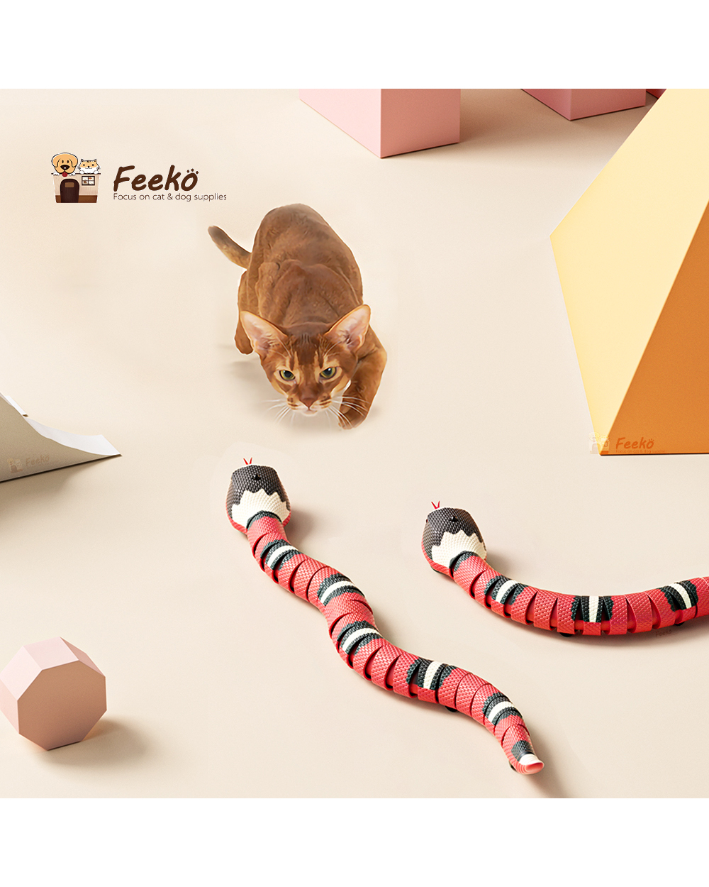 Smart Sensing Snake Cat Toys front-0