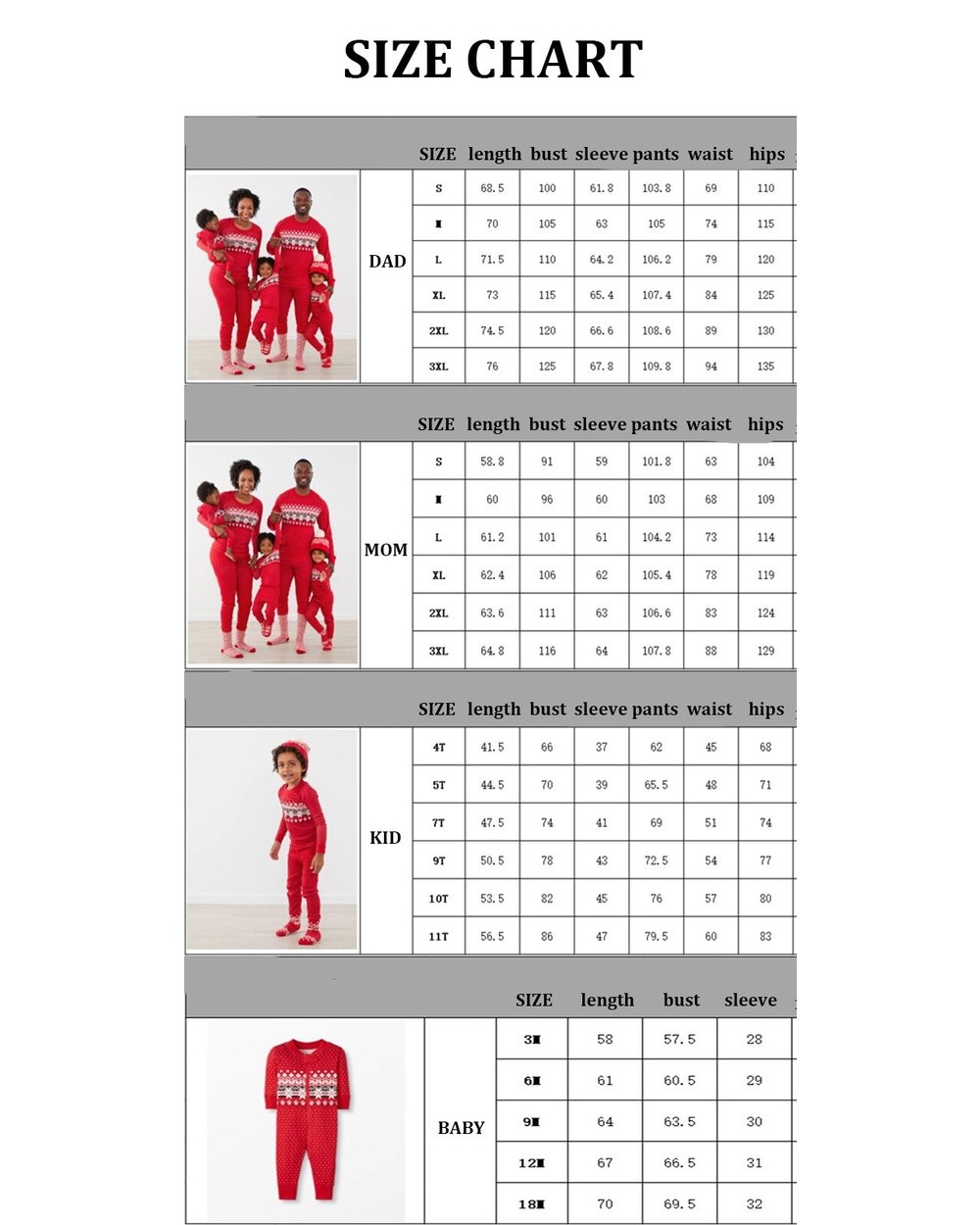 Christmas Pajamas Family Xmas Kid Baby Boy Set Pyjamas Clothes Home Sleepwear Mother Daughter Father Son Outfit Pajamas front-5