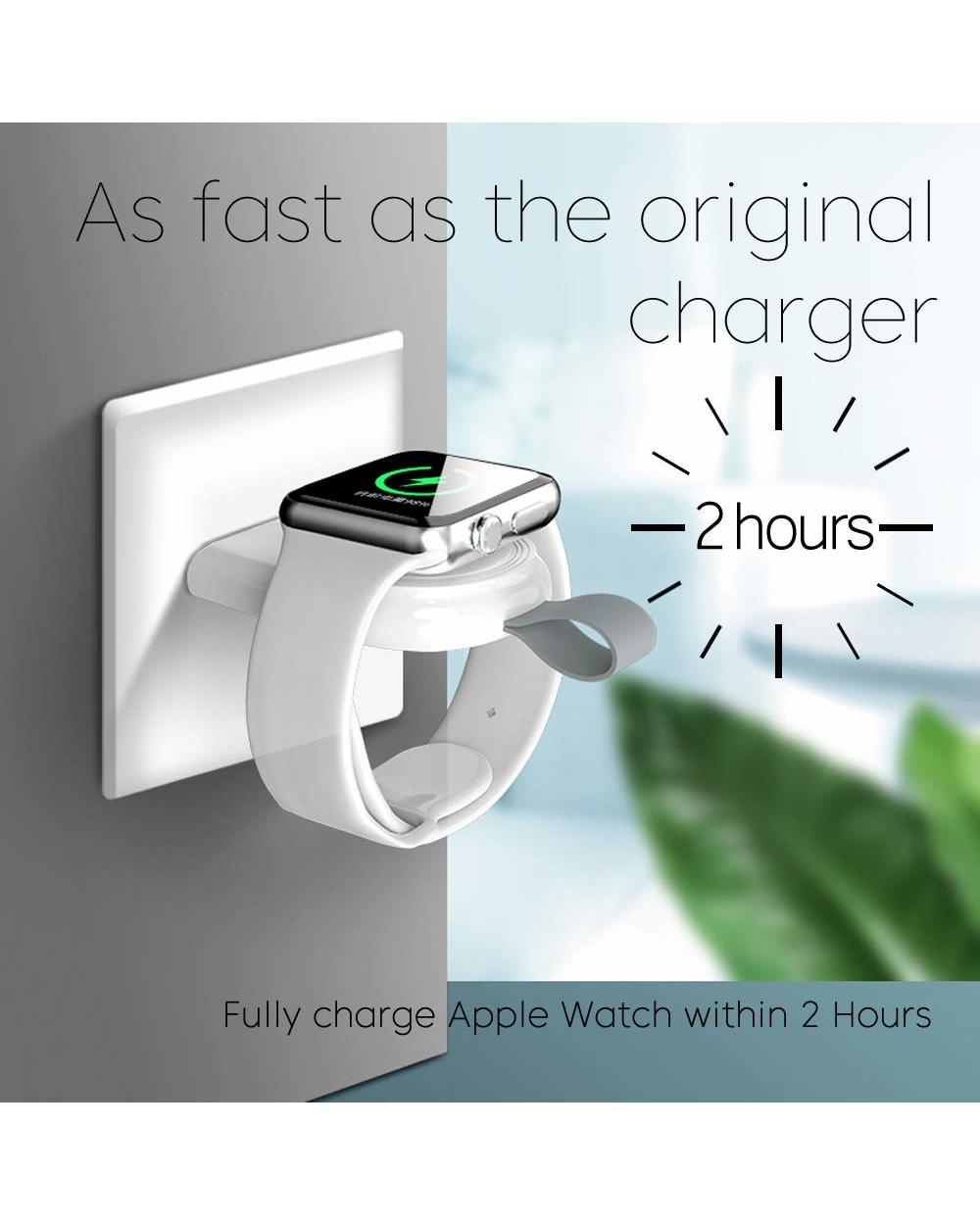Portable Wireless Charger For Watch Series 7 6 Se 5 4 3 2 1 44Mm/40Mm Charging Dock Station Stand Usb Charger Iwatch 4 front-0