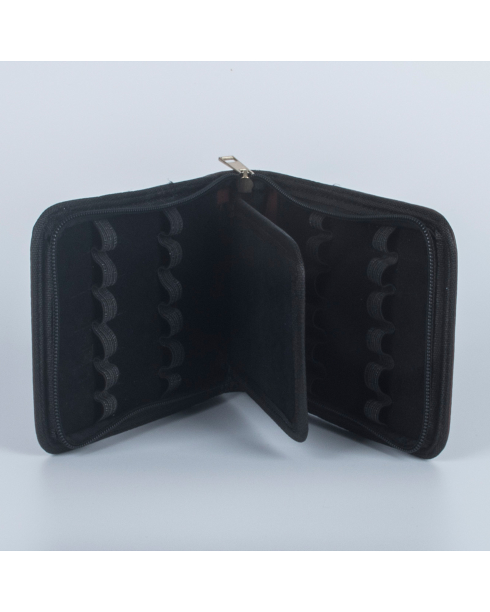 1Pcs Special Style Black Pen Or Roller Ball Fountain Pen Leather Case For Only 12 Pen Storage Bag Office Business People front-4