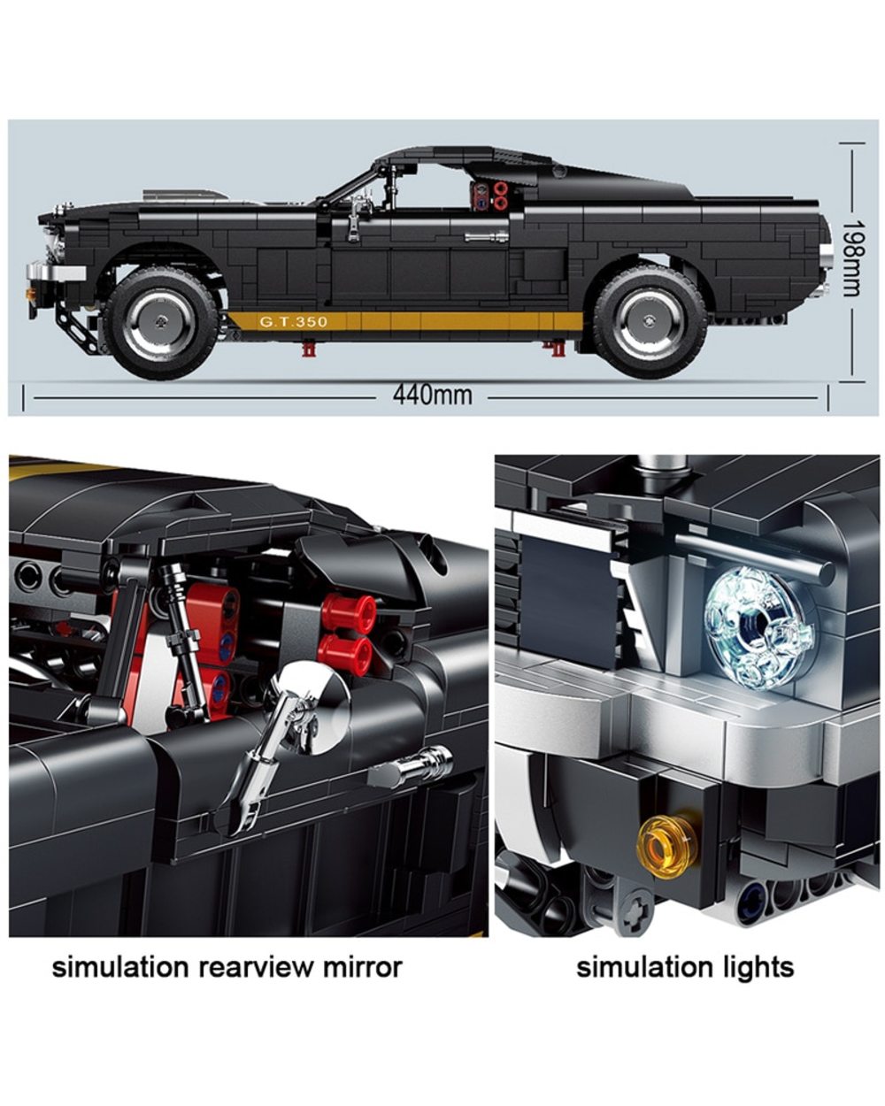 Children Toys 1817Pcs City Mustanged Super Racing Vehicle technical Creative building blocks Racer Muscle Car Bricks front-1