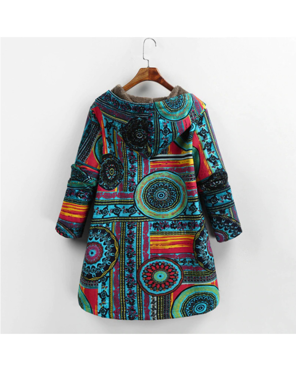 Winter Jackets for Women Fall Long Sleeve Plush Spring Parkas Plus Size Spring Coat with a Hood VG06 front-1