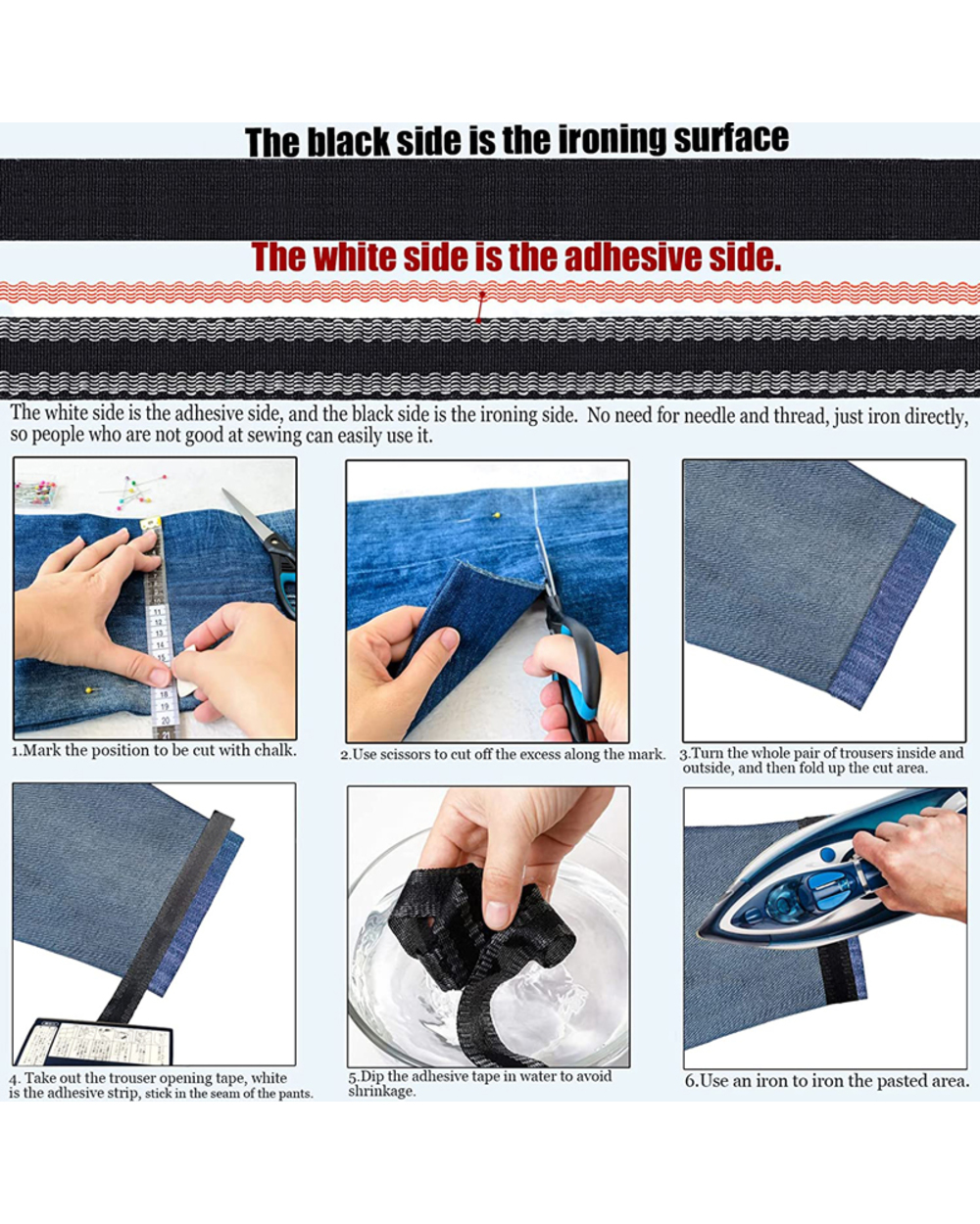 Iron On Pants Seam front-2