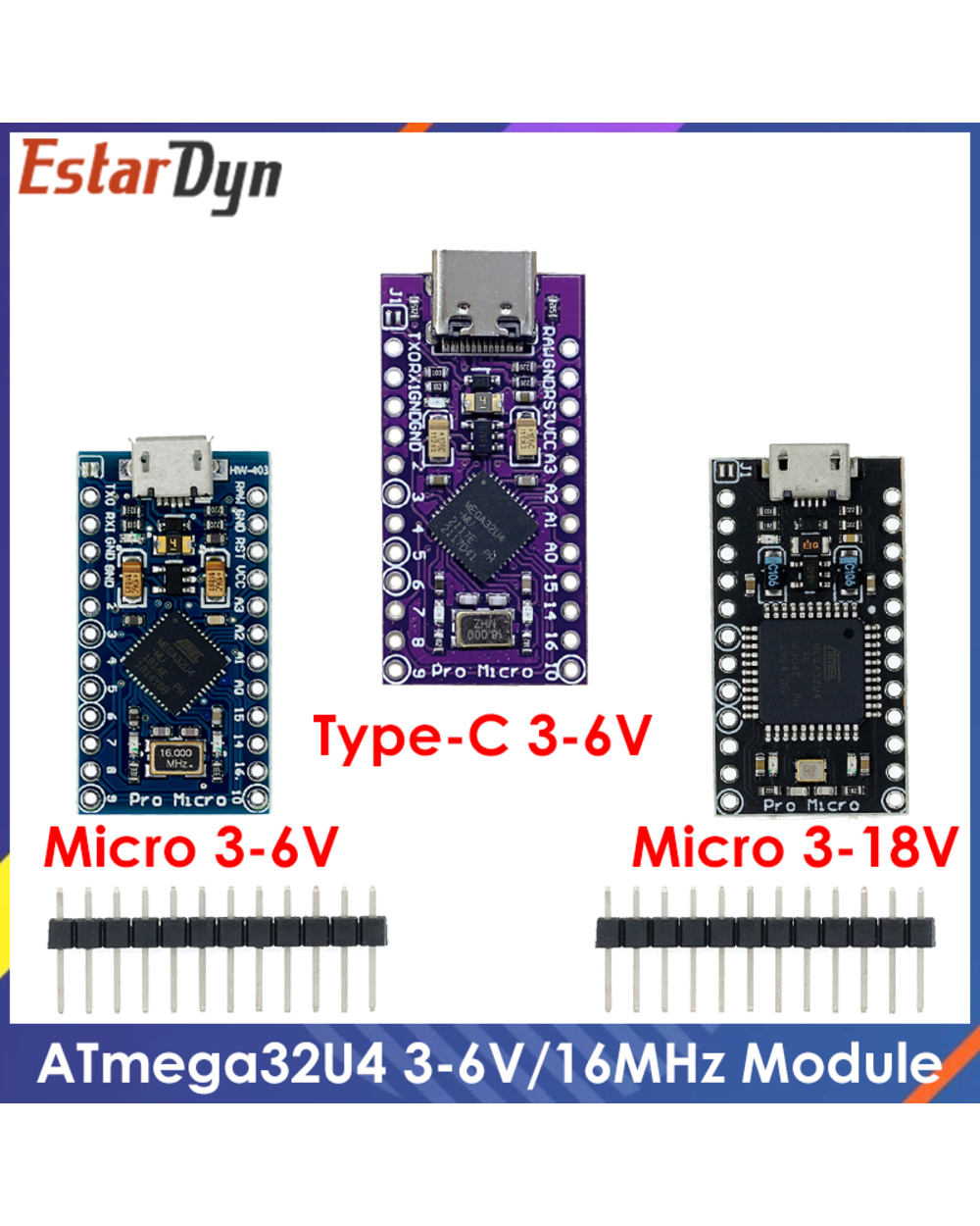 Micro/Mini/Type-C Usb Atmega32u4 Module 5V 16Mhz Board For Arduino Atmega32u4-Au/Mu Controller Pro-Micro Replace Pro Mi front-0