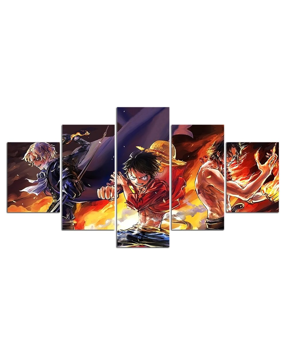 Modern Anime Picture for Kids room Anime 5 Panel Canvas Art Wall Decor front-2