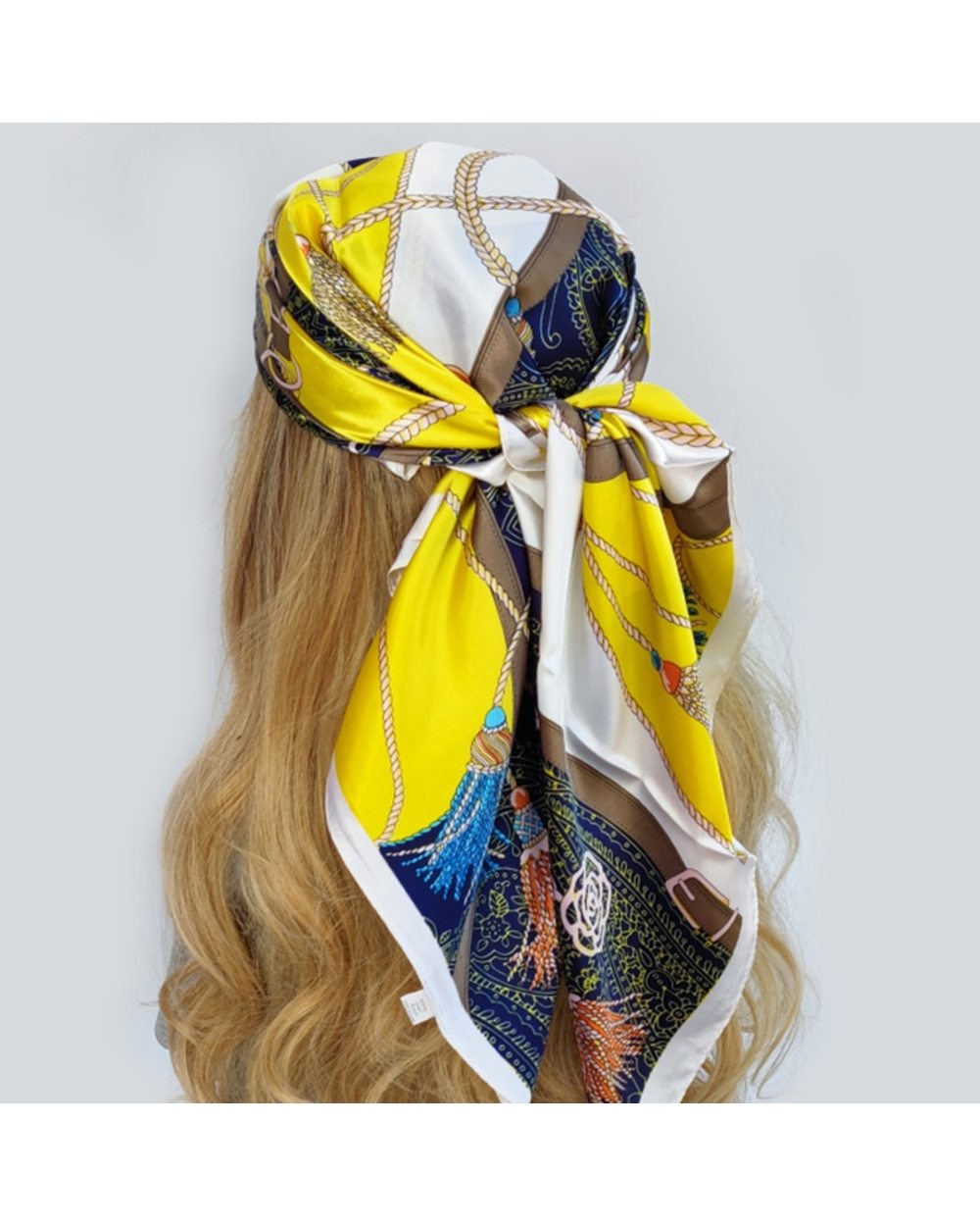 Fashion Travel 90X90cm Bandannas Popular New Style Silk Scarves Four Seasons Beach Sunscreen Shawls Luxury Print Square front-1