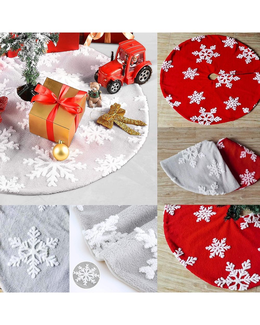 122Cm Christmas Tree Skirt Snowman Santa Claus Carpet Door Mat Xmas Tree Decor Tree Skirts Ornaments Decoration Navidad front-0