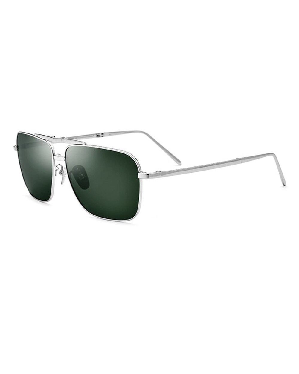 2022 Aluminum Alloy Sunglasses For Men Foldable Polarized Driving Glasses Black/Gold/Silver Frame Size:60-16-140Mm front-3