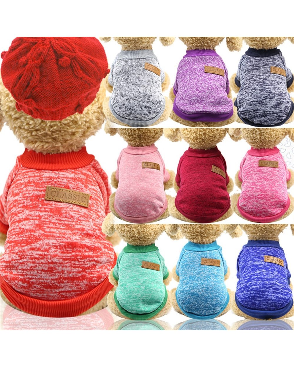 Dog Clothes for Small Dogs Soft Pet Dog Sweater Clothing for Dog Winter Chihuahua Clothes Classic Pet Outfit Accessories front-0