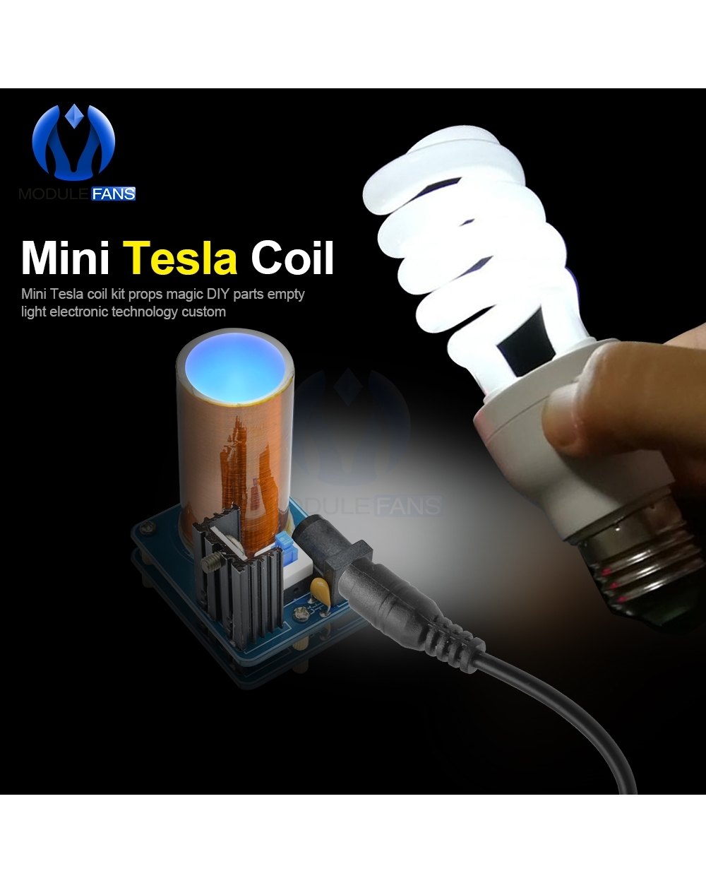 Mini Tesla Coil Diy Electronics Kit Bd243 Mini Tesla Coil Kit Diy Kit Electronics Module front-5