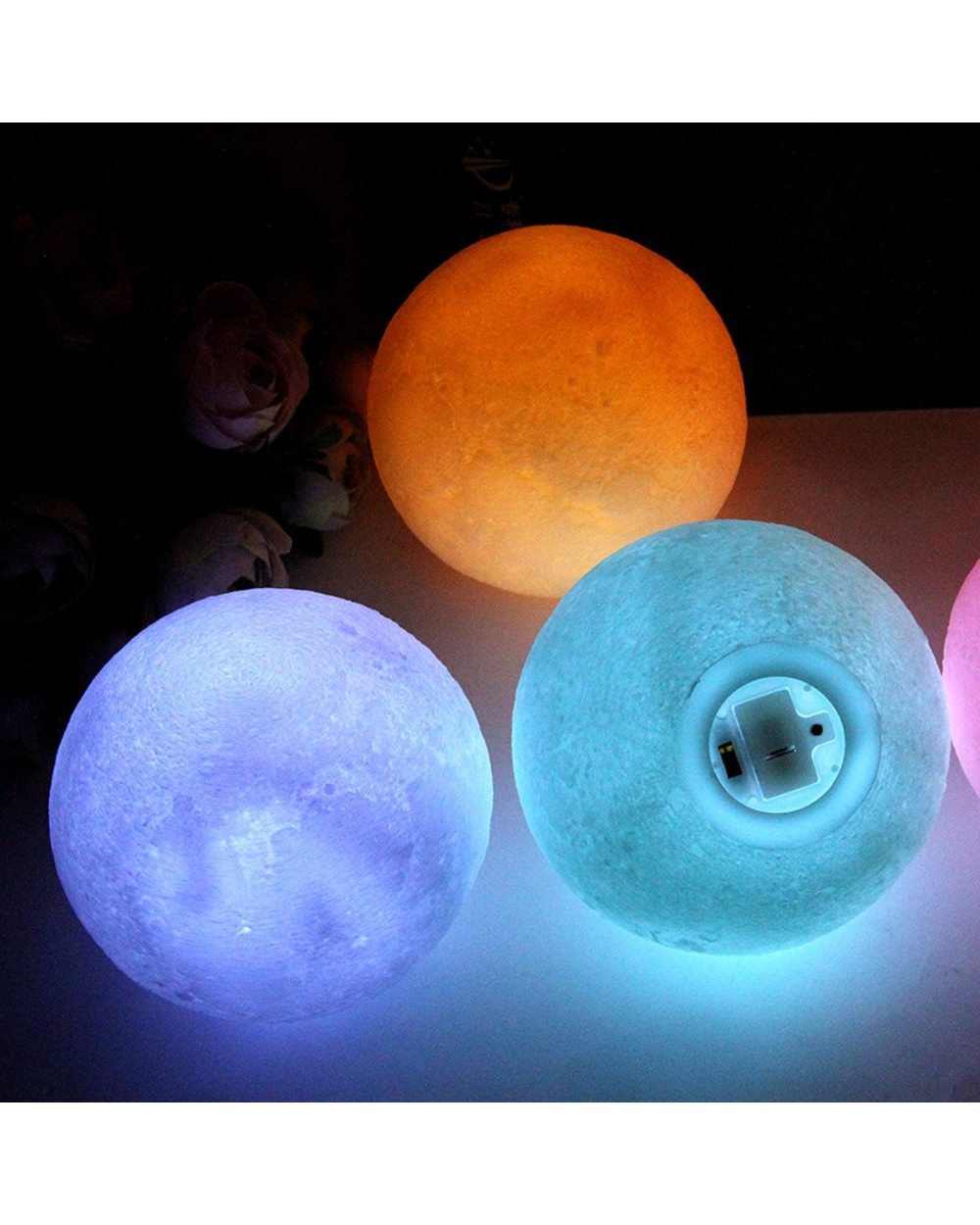 Children's Night Light 3D Moon Toy Christmas Goods Lighting Projector Print Starry Lamp Bedroom Decoration front-3