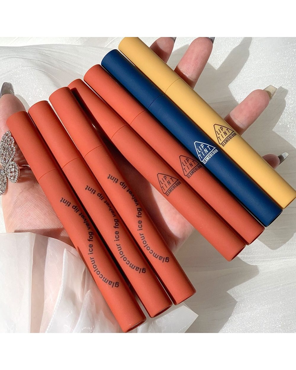 7 Colors Sexy Lipsticks Red Velvet Matte Lip Gloss Lasting Waterproof Nude Liquid Lipstick Cosmetics Lip Mineral Pigment front-1