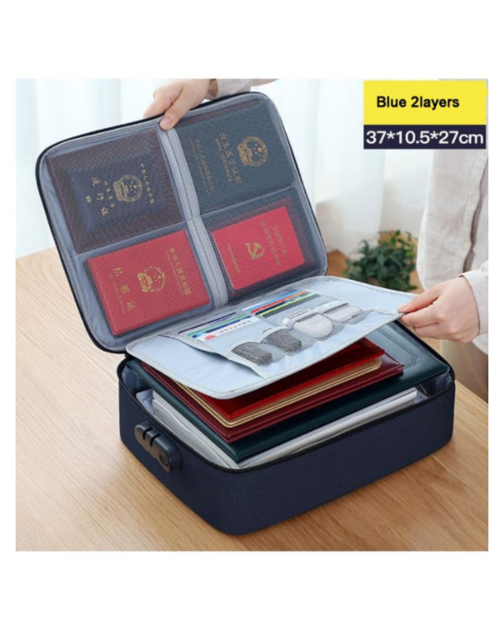 Large Capacity Multi-Layer Document Storage Bag front-0